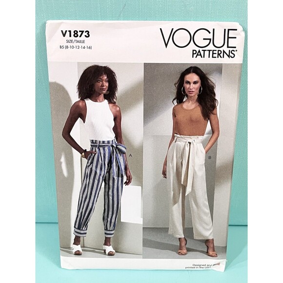 Vogue Sewing Pattern V1873 Misses' & Misses' Petite Pants Size B5 (8-16) UNCUT - Picture 9 of 9